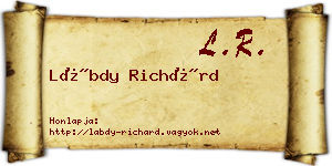 Lábdy Richárd névjegykártya